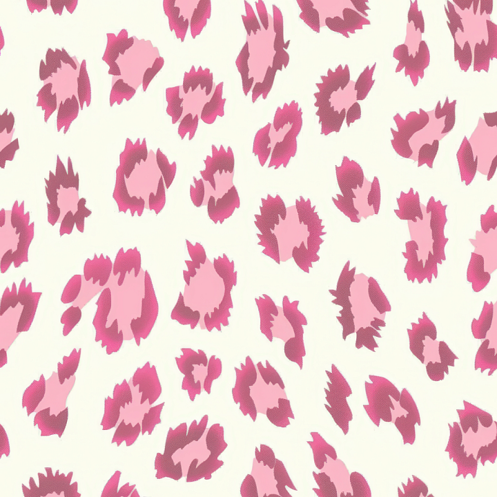 Pink Leopard Print Fabric with Soft Matte Finish seamless PBR texture preview
