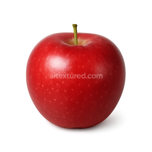 Realistic Red Apple Cutout