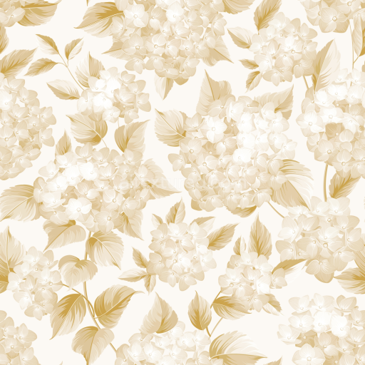 Seamless 3D PBR Floral Fabric Texture in White and Gold Tones