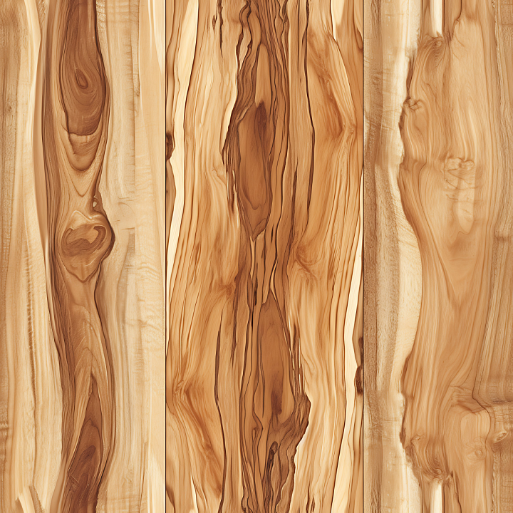 Olive Wood Planks with Natural Grain and Knots seamless PBR texture preview