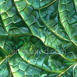 seamless Seamless 3D PBR Texture Featuring Glossy Green Leaf Vein Network texture 8k free download PBR
