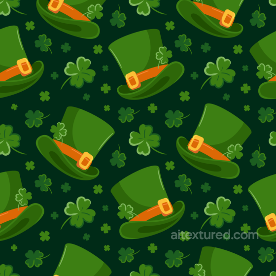Featuring St Patrick’s Green Hat and Shamrock Pattern St patrick digital paper bundle texture preview