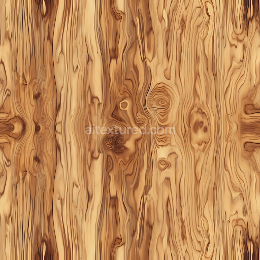 Seamless 3D Light Pine Wood PBR Texture with Knotted Grain and Vertical Planks