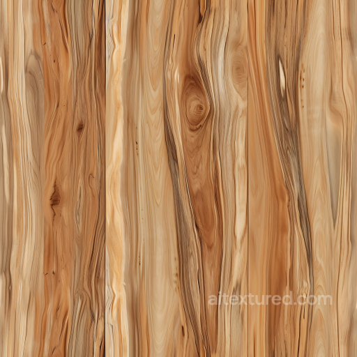 Hickory Wood PBR Texture with Natural Grain & Knots seamless Wood PBR texture