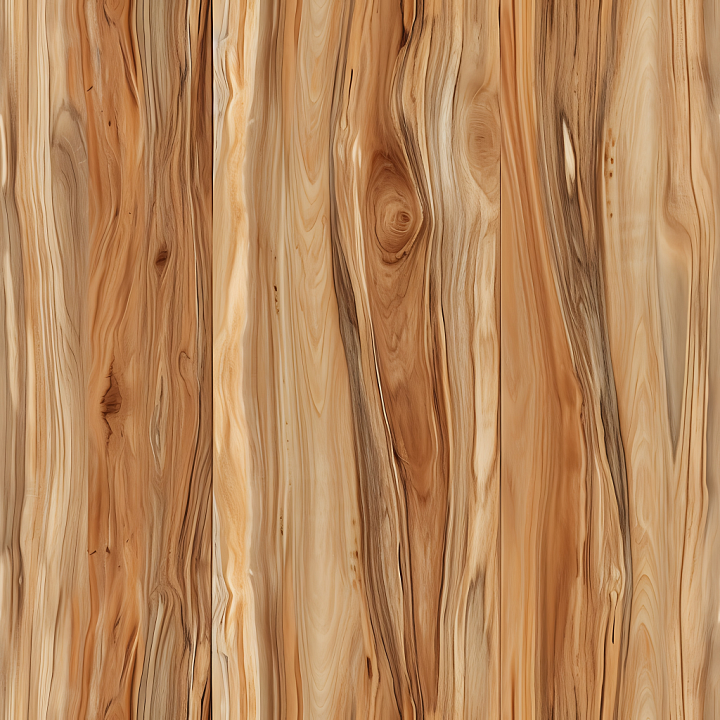 Hickory Wood with Natural Grain & Knots seamless PBR texture preview