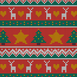 seamless Seamless 3D PBR Knitted Christmas Pattern Texture with Reindeer and Trees texture 8k free download PBR