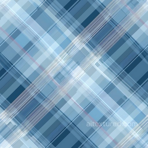 Seamless 3D PBR Plaid Texture in Cool Blue Tones with Fine Weave texture preview