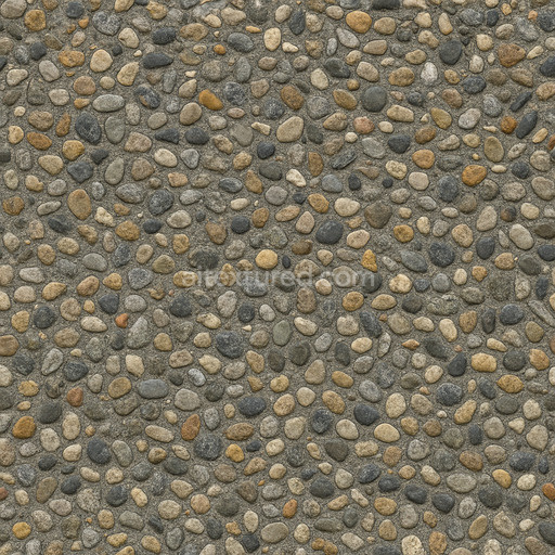 Exposed Aggregate Concrete Mixed Pebbles