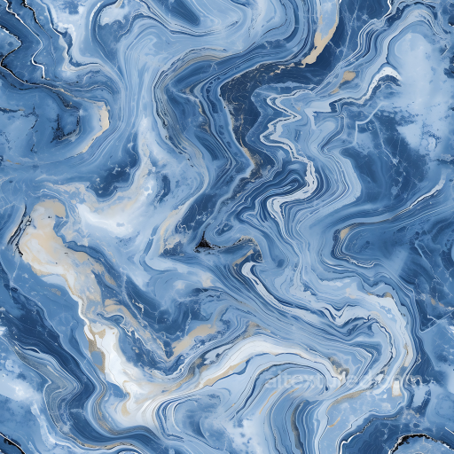 Blue Jean Natural Marble PBR Texture with Fluid Veins and Glossy Finish seamless Marble PBR texture