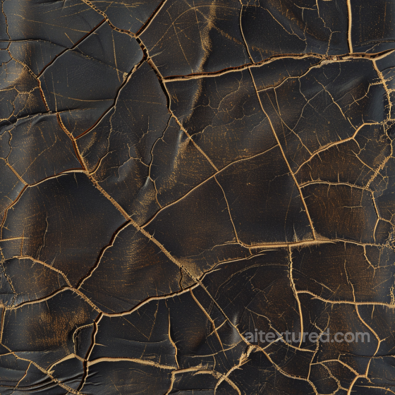 Cracked Aged Black Leather Texture With Worn Distressed Finish Leather texture preview