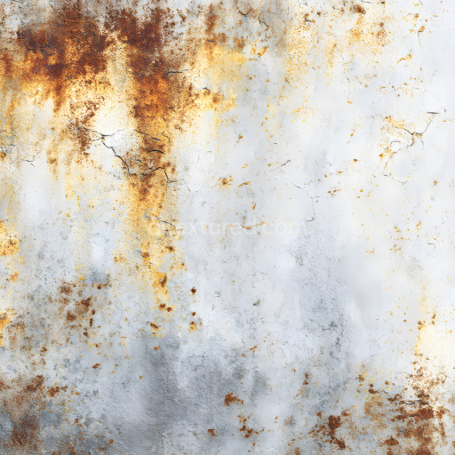 Seamless 3D Cracked Rusty Metal PBR Texture with Oxidized Spots and Rough Surface