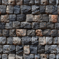 seamless Seamless 3D PBR Texture of Weathered Stone Wall with Rough, Varied Blocks texture 8k free download PBR