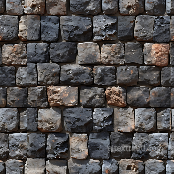 Weathered Stone Wall Seamless Texture with Rough, Varied Blocks Stone texture preview