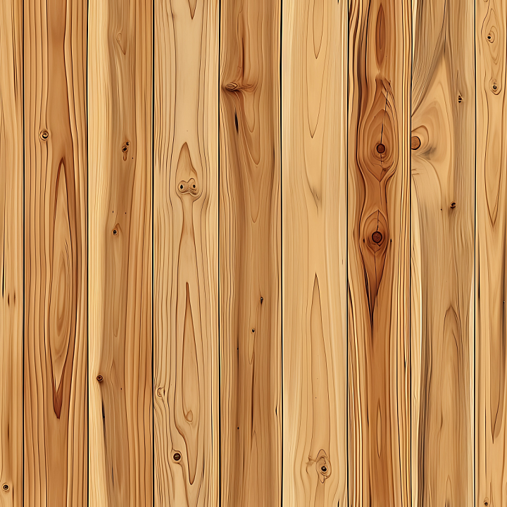 Natural Pine Wood Planks with Knots and Grain seamless PBR texture preview