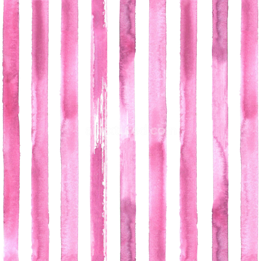 Seamless 3D PBR Texture of Pink Watercolor Vertical Stripes on Fabric