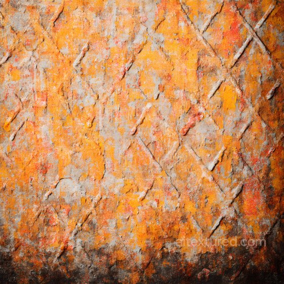 Rusty Metal Texture with Cracks and Orange Chipped Paint Rust texture preview