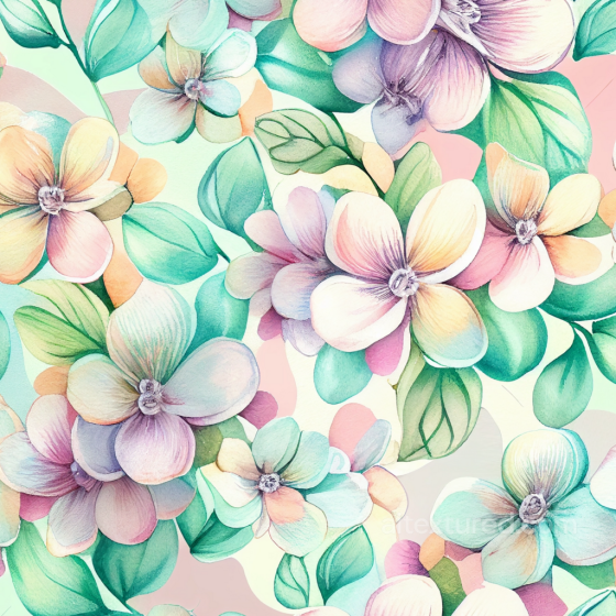 with Soft Pastel Floral Watercolor Pattern Floral texture preview