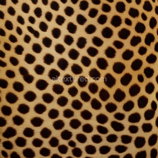 Seamless 3D PBR Leopard Print Fur Texture with Natural Spot Pattern