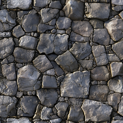 dark rough stone cobblestone PBR texture with natural irregular shapes seamless Stone PBR texture