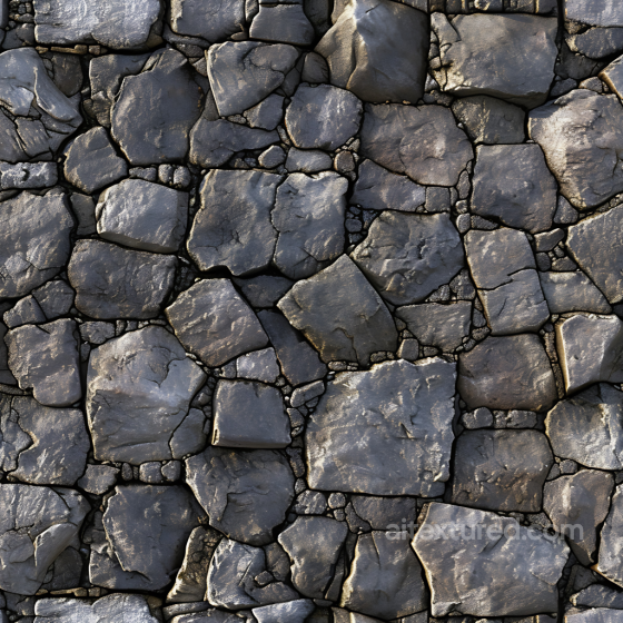 dark rough stone cobblestone PBR texture with natural irregular shapes Stone texture preview