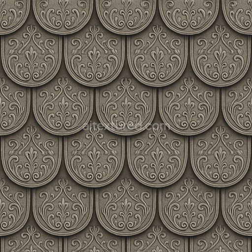 Ornate Metal Roofing Texture Seamless 1024X1024