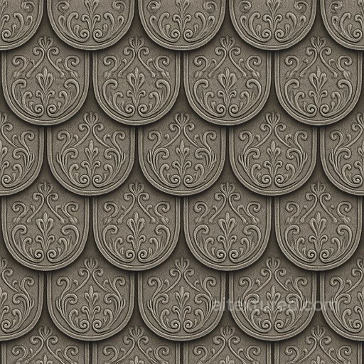 Ornate Metal Roofing Seamless Texture seamless Roofing PBR texture
