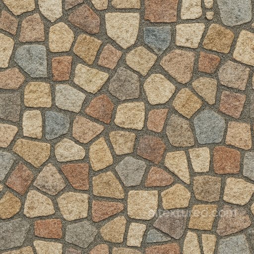 Coarse Mosaic Tile Seamless Texture seamless Ceramic-tile PBR texture