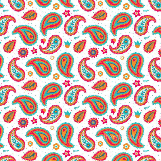 Fabric Texture Featuring Vibrant Retro Paisley Motifs Retro Paisley texture preview