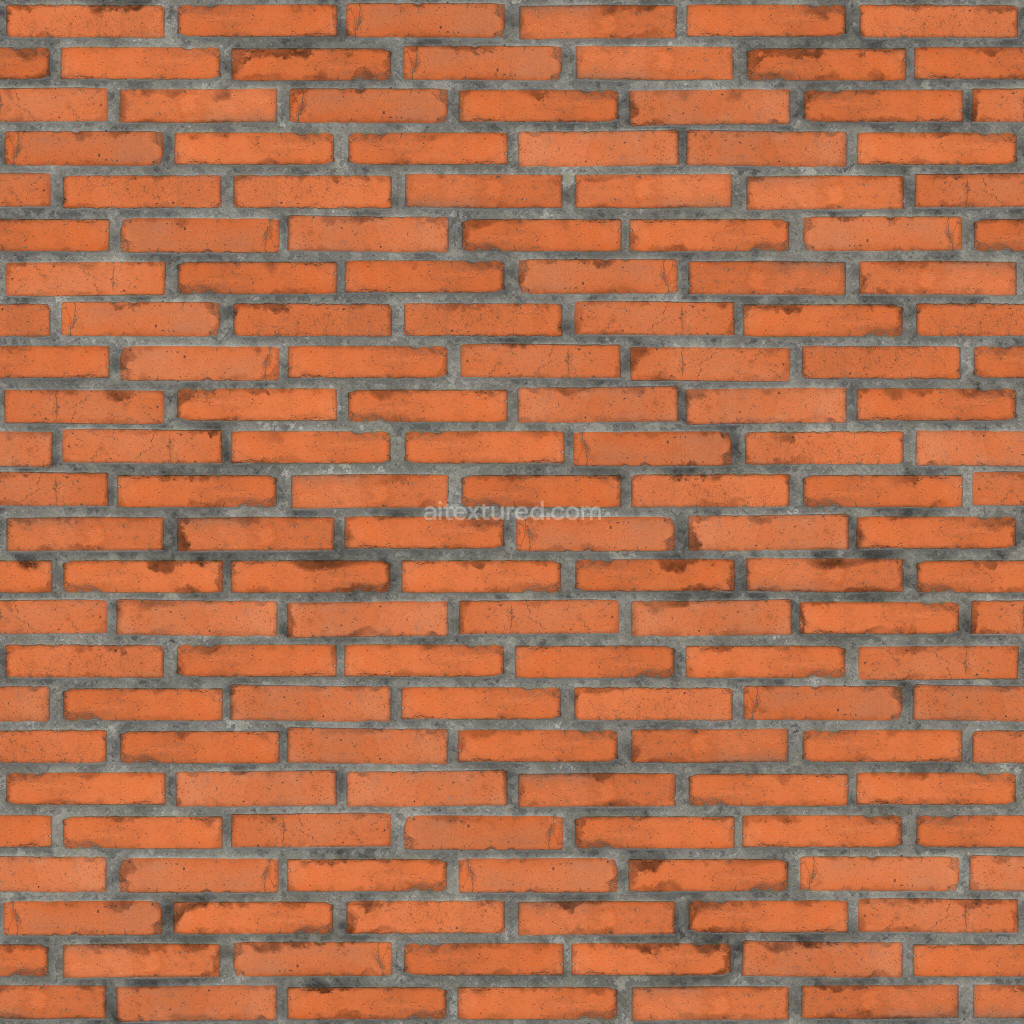 Seamless PBR brick texture with weathered details