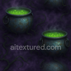 seamless Seamless 3d texture pbr 8k witch brew liquid in cauldron metal with eerie reflections texture 8k free download PBR