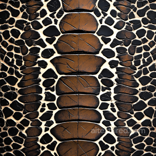 Reptile Skin Seamless Texture with Detailed Cracked Brown and Black Scales seamless Skin PBR texture