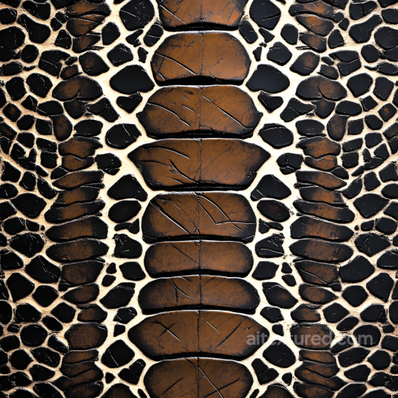 Reptile Skin Seamless Texture with Detailed Cracked Brown and Black Scales Skin texture preview