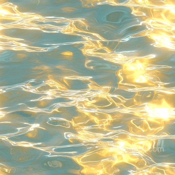 Water PBR Texture with Golden Sunlit Rippling Surface Water texture preview