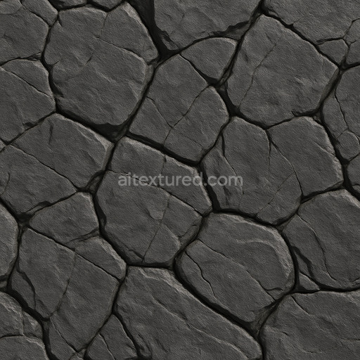 Cracked Basalt Flow Texture