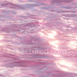 seamless Seamless 3D PBR Water Texture Featuring Pink Reflective Ocean Waves texture 8k free download PBR