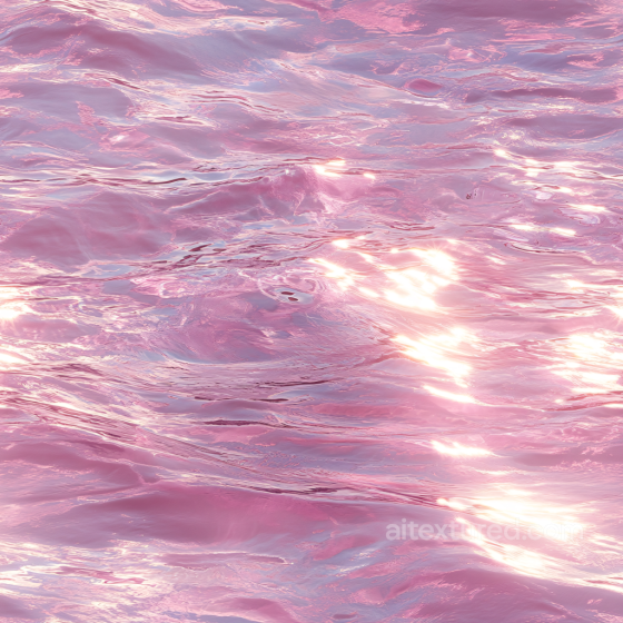 Water Texture Featuring Pink Reflective Ocean Waves Water texture preview