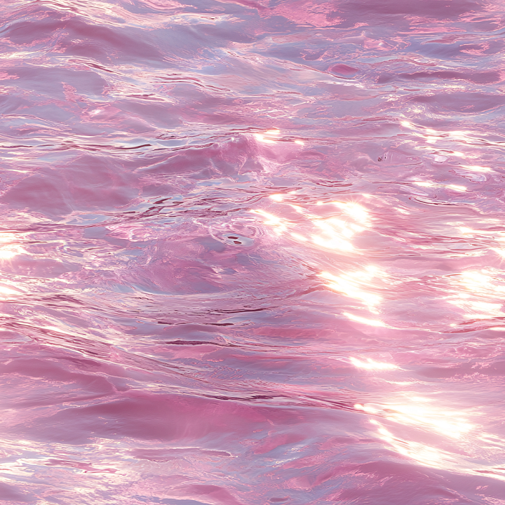 Water Featuring Pink Reflective Ocean Waves seamless PBR texture preview