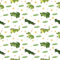 Pattern Bundle - Seamless 3D Pattern PBR Texture with Playful Crocodile Motifs and Cartoon Grass texture preview