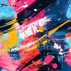 seamless Seamless 3D PBR Texture of Vivid Abstract Urban Graffiti with Dynamic Color Splashes texture 8k free download PBR