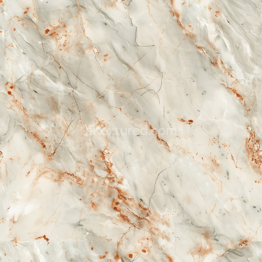 Preview — Seamless 3D Fiorito Marble PBR Texture with Natural Rust-Colored Veins and Polished Finish