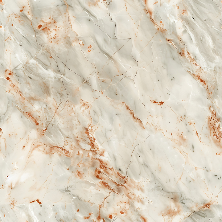 Fiorito Marble with Natural Rust-Colored Veins and Polished Finish seamless PBR texture preview