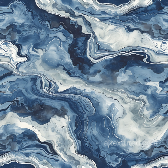 Seamless Blue Jean Natural Marble 3D PBR Texture with Fluid Veins Marble texture preview