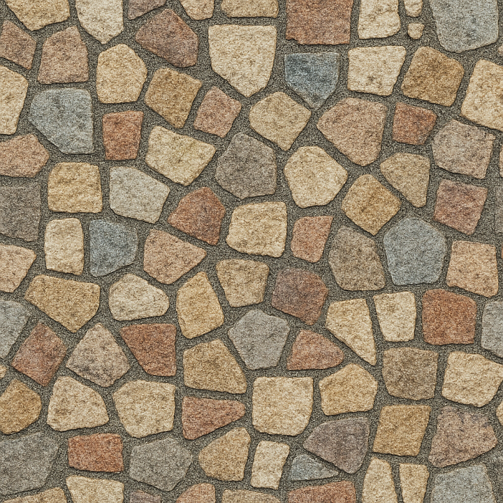Coarse Mosaic Tile seamless PBR texture preview