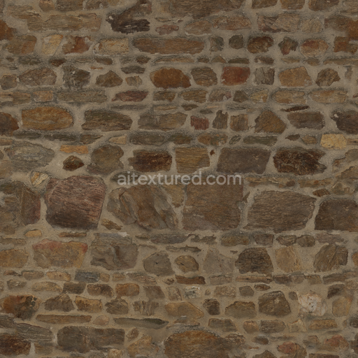 Rough Wall Stones — Wall Stones Worn Stones Worn Rocks — PBR seamless 3D texture