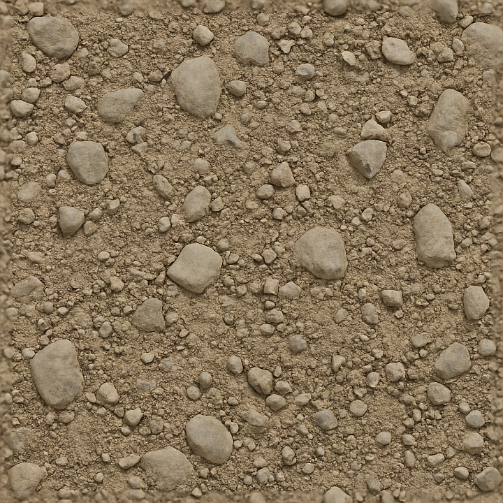 Stony Soil Ground Surface With Soil Pellets And Small Stones seamless PBR texture preview