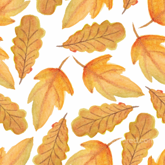 Watercolor Autumn Leaves Pattern Seamless Texture Autumn Leaves texture preview