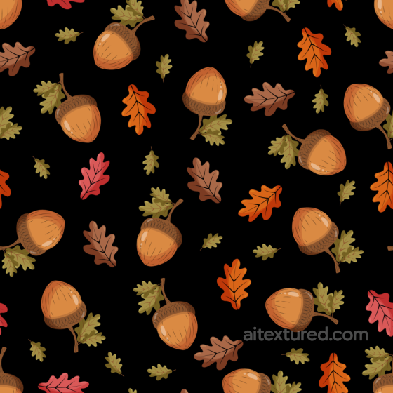 Featuring Acorn and Autumn Leaf Pattern Thanksgiving texture preview