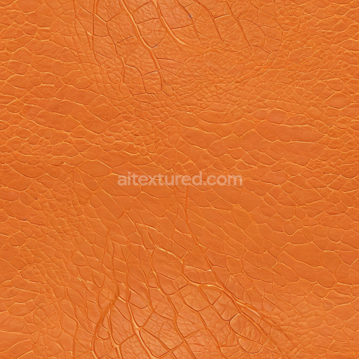 Seamless 3D PBR cracked orange leather texture with detailed grain and aged finish