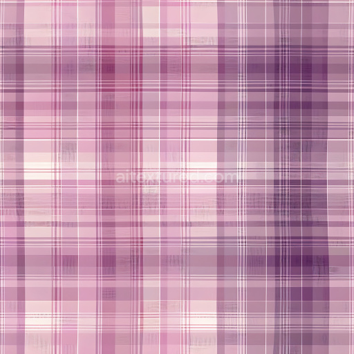 Seamless 3D PBR Texture of Soft Pink Plaid Fabric Pattern