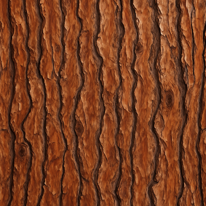 Polished Pine Bark Wood seamless PBR texture preview